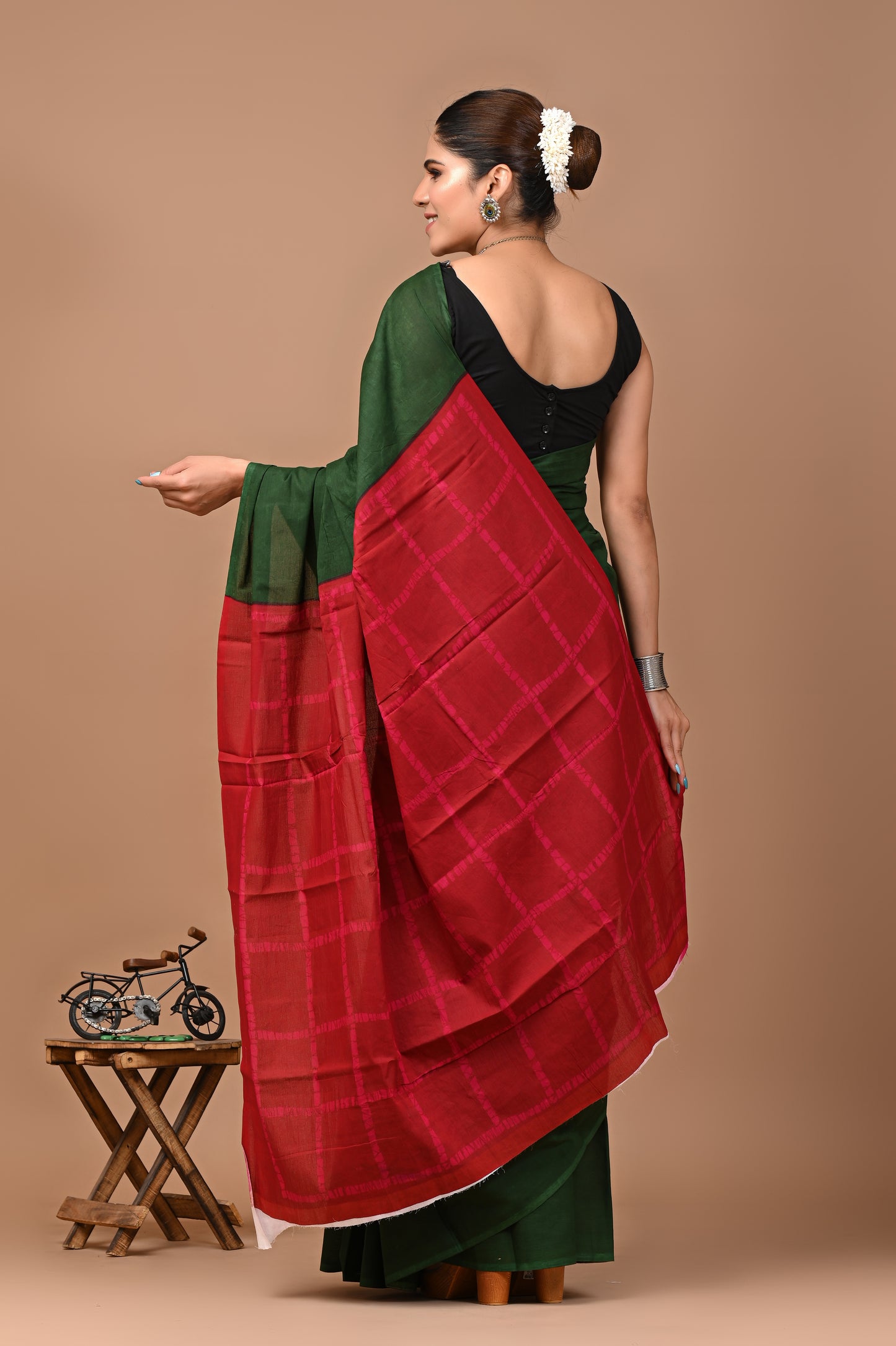 Jaipuri Printed Pure Cotton Mulmul Saree With Blouse - Mj Creation