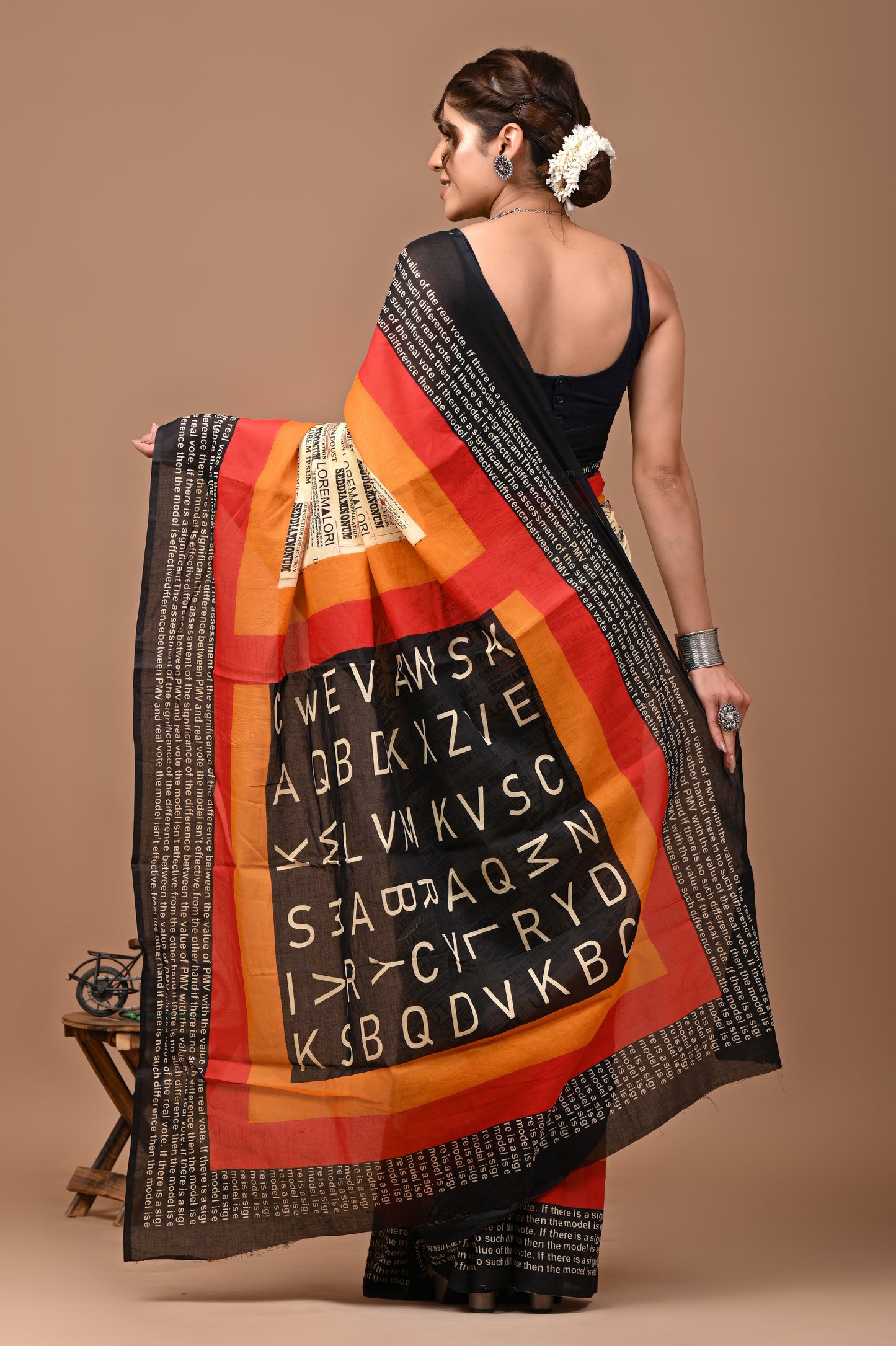 Jaipuri Printed Pure Cotton Mulmul Saree With Blouse - Mj Creation